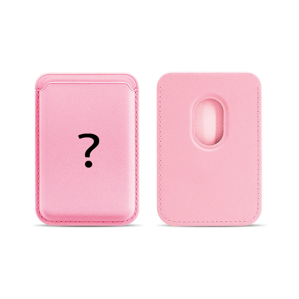 Einfaches Fragezeichen Leder-Kartenetui Telefonkartenhalter für Magnetische Hülle Geeignet für alle iPhone Magsafe Karten-Handyrückseiten-Taschen – Detail 14