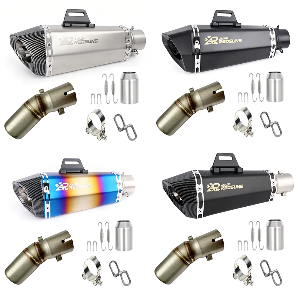 51mm Motorcycle Exhaust Transition Mid Pipe For CFMOTO 450SR NK450, Stainless Steel With Tightening Clamp, Not Fit 2025 Single S