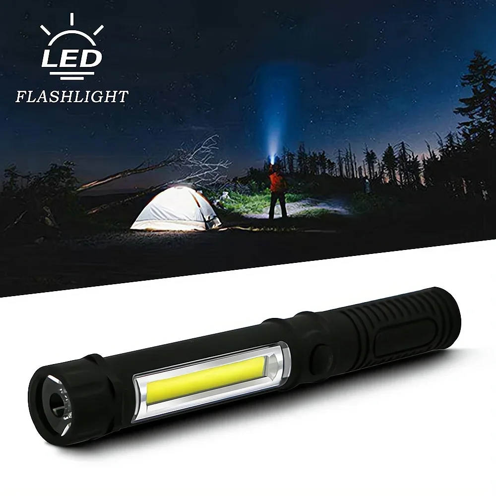 Mini Pen Flashlight Multifunction LED Lamp Portable Night Work Light Inspection Magnetic Base Waterproof Camping Fishing Cycling