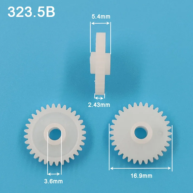 323.5B 0.5M Gears Modulus 0.5 Hole 3.5mm Loose 32 Teeth Plastic Gear  DIY Repair Motor Parts Toy Accessories