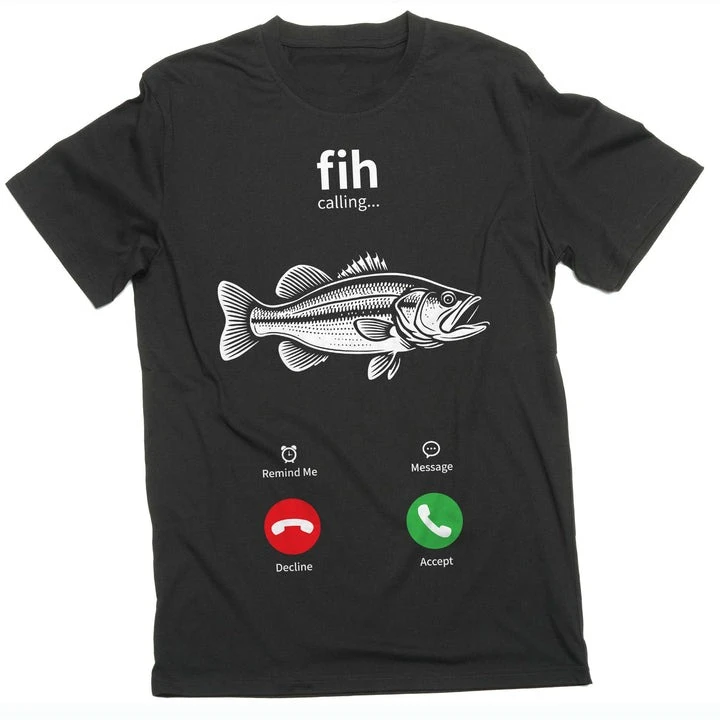 

Women T-Shirts Fih Calling Remind Me Message Decline Accept Phone Call Fish Awesome Tees Short Sleeve T Shirts Clothing Y2K Top