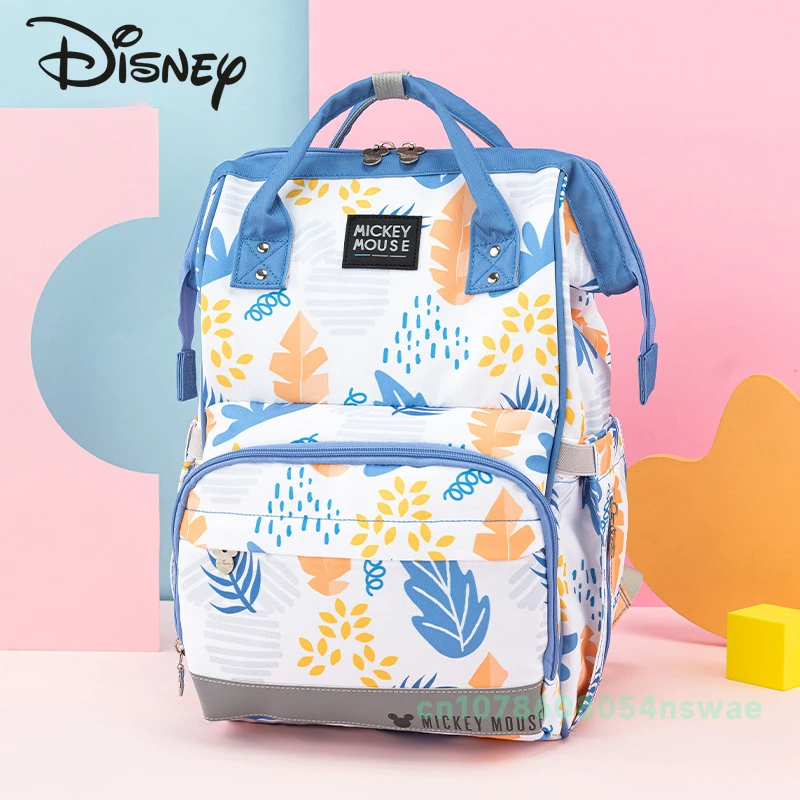 Disney's New Diaper Bag Backpack Luxury Brand Original Baby Diaper Bag Backpack Cartoon Baby Bag Large Capacity Multifunctional