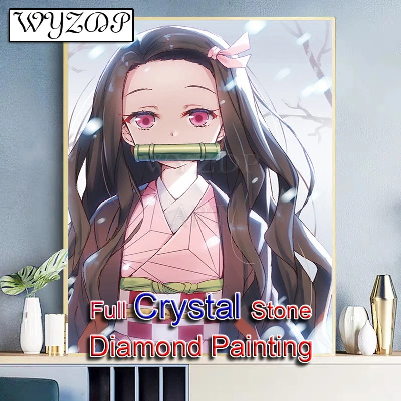 5D Diy Crystal Diamond Painting Cartoon Girl Full Square Crystal Mosaic Embroidery Cross Stitch Diamond Art AB Home Decor 230809