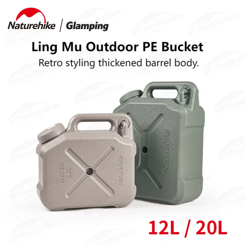 

Naturehike 12L / 20L PE Outdoor Portable Bucket Food Grade Self Driving Travel Picnic Drinks Water Container Camping Equipment