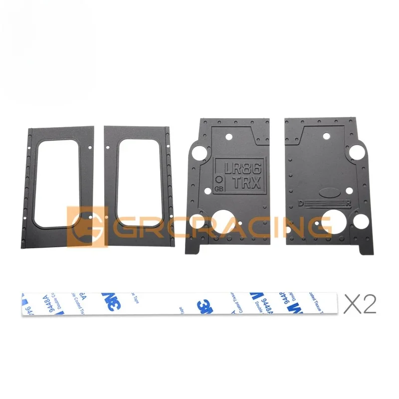 For Trax 1/10 Rc Car Trx4 Defender Metal Decorative Plate On Both Sides Of The Rear Baffle Simulation Rivet Metal Sticker