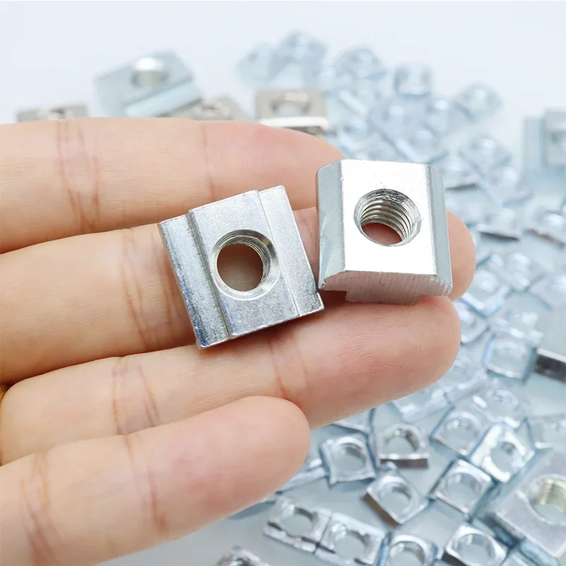 200 P Slider T-NUT M3 M4 M5 M6 M8 BLOCK Square T-Track สล็อตเลื่อน HAMMER NUTS สําหรับการเชื่อมต่อโปรไฟล์อลูมิเนียม 2020 3030 4040 45