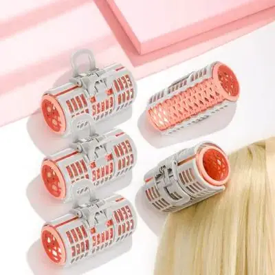 

6pcs Clip Curler Reusable Spring Curlers Wavy Styling Tool For Diy Hair Shaping Curls Bangs Ends Salon Design Easy