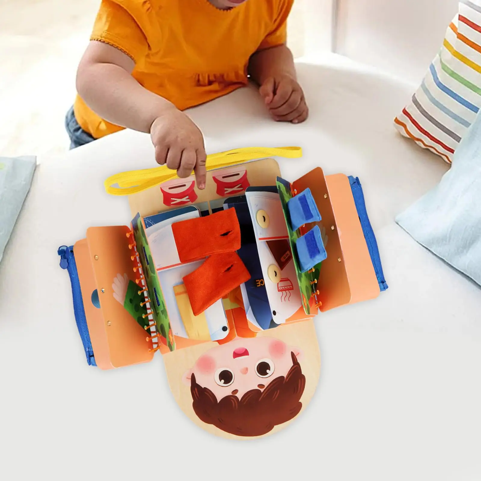 Kids Busy Board, giocattolo Montessori Learning Activity Toy Busy Board, Basic Skills Activity Board, giocattolo da viaggio per ragazzi