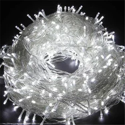 Guirnalda de luces LED con enchufe europeo para exteriores, lámpara de hadas para decoración del hogar, boda, fiesta, vacaciones, 220V, 30M, 300