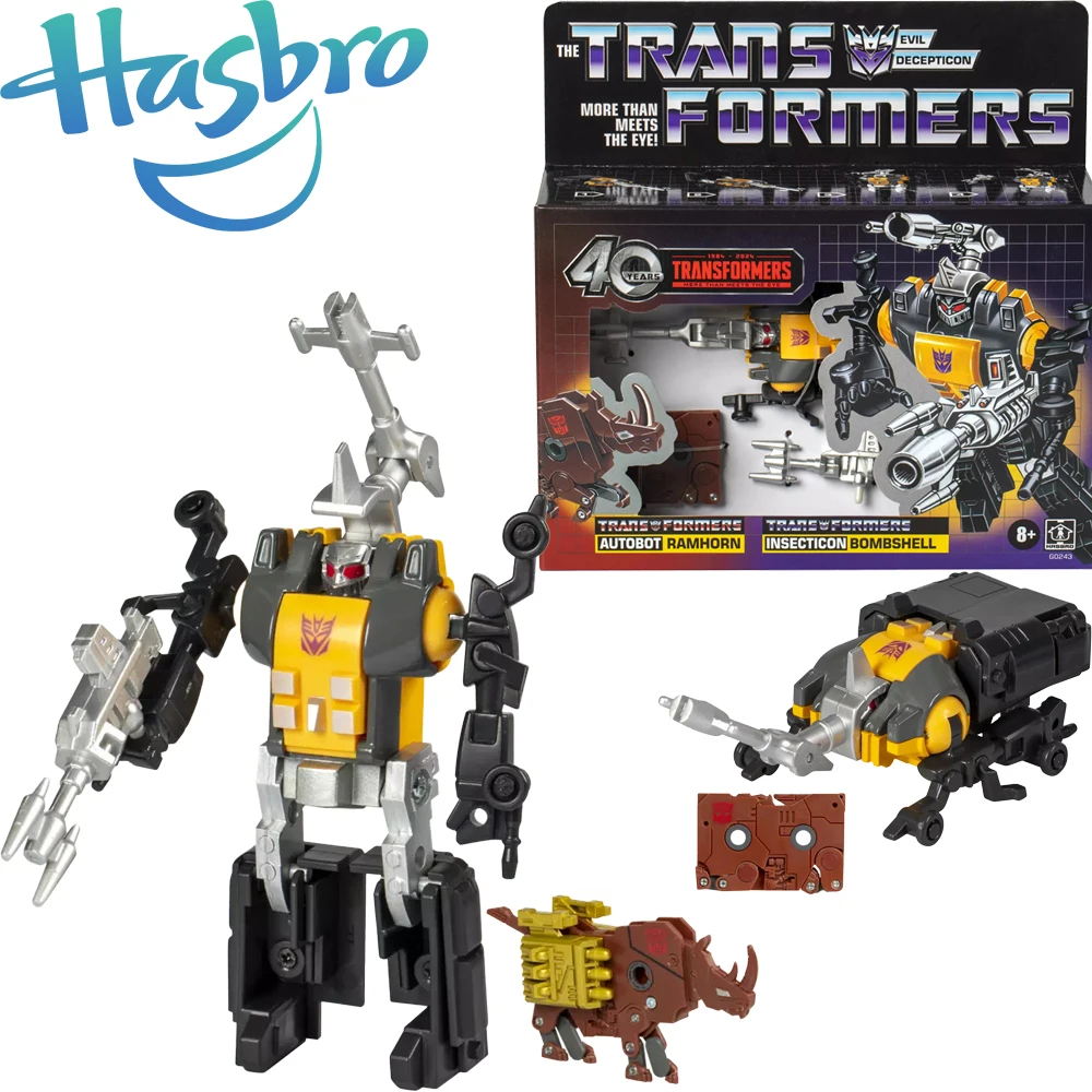 En Stock Original Hasbro Transformers Retro 40 aniversario G1 Bombshell y Ramhorn figuras de robots de acción coleccionables modelo Juguetes