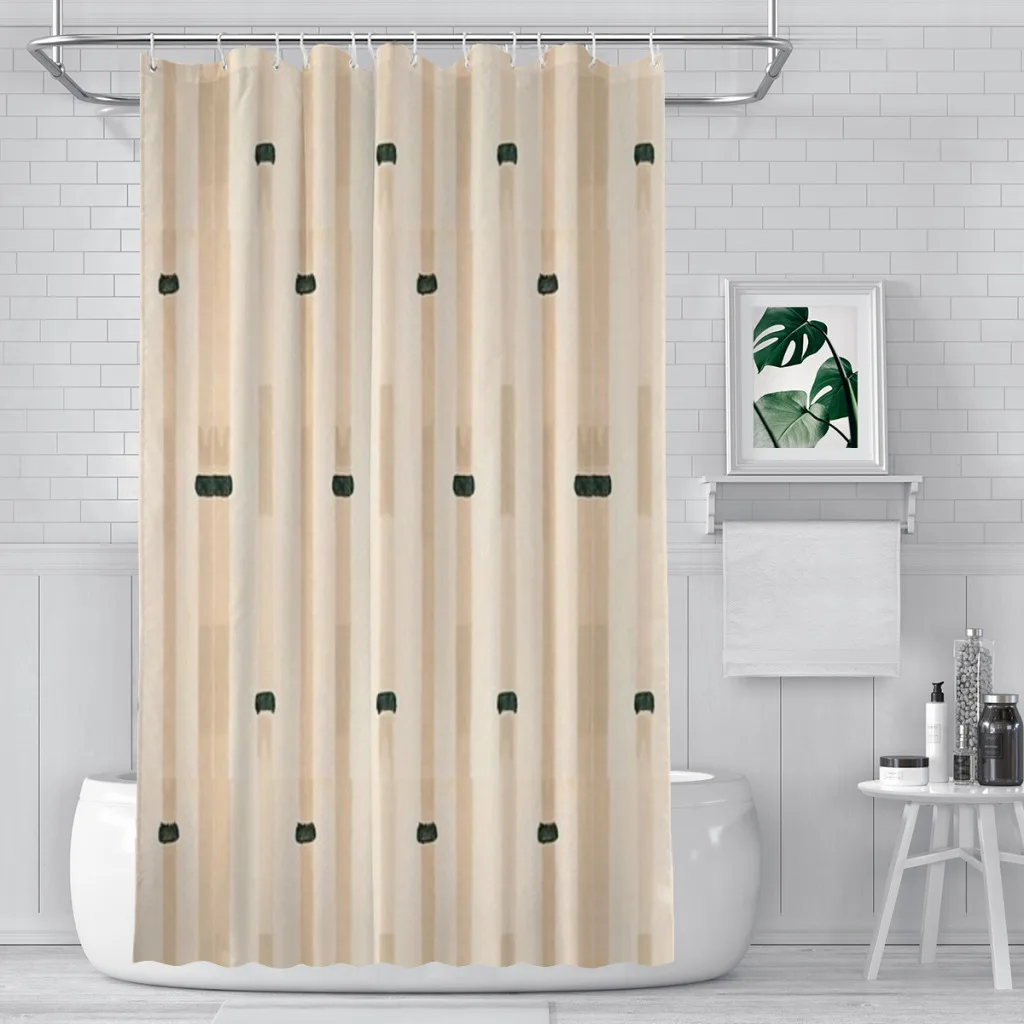 

Vintage Japanese textile Unique decor Modern Fabric Bathroom Shower Curtains art design Print Curtain