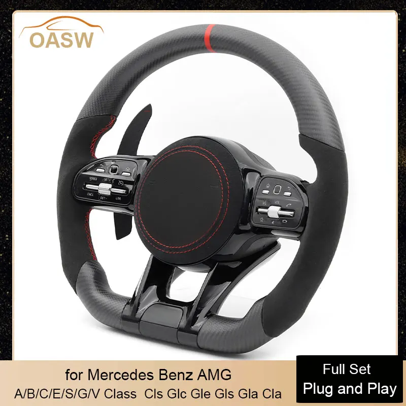 

Matte Carbon Car Steering Wheel for Mercedes Benz AMG C280 W177 W204 W205 W212 W222 W221 e63s GLE 400d C180 cls glc gle gls gla