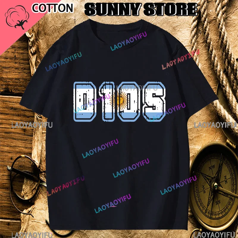 Streetwear D10S Maradona T-Shirt Argentina Alphabet Graphic Short Sleeves That Look-Bobo Tees Cool Men Clothing