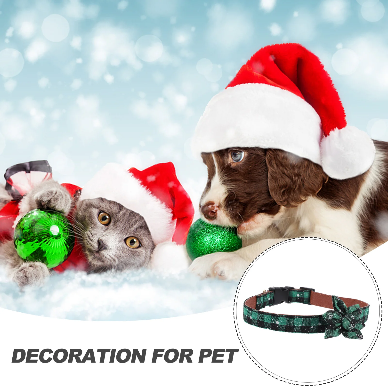 

Christmas Dog Collar 15x35cm Thick Adjustable Collars for Puppies Cats Snowflake Green Sunflower Pet Supplies Holiday