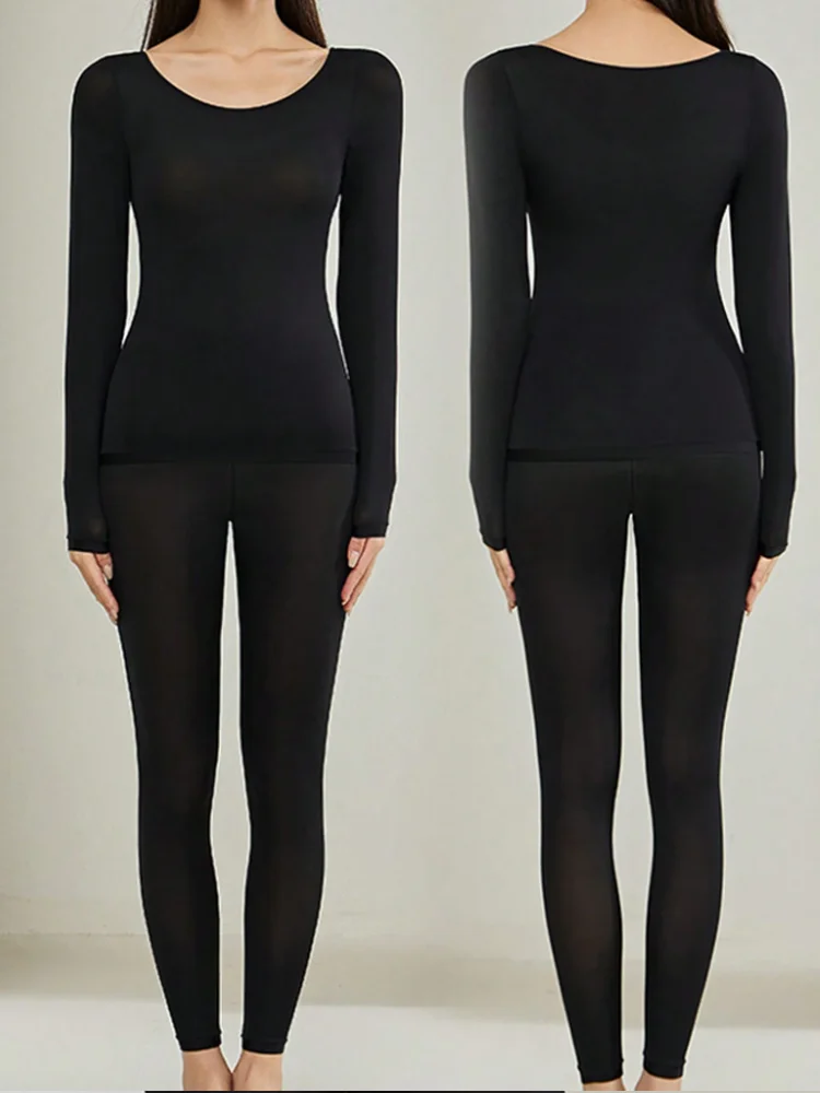 Neue frauen Thermo-unterwäsche Set De Samt Schleifen Wolle Herbst Kleidung und Hosen Thermische Unterwäsche Wome Große Größe Einfarbig