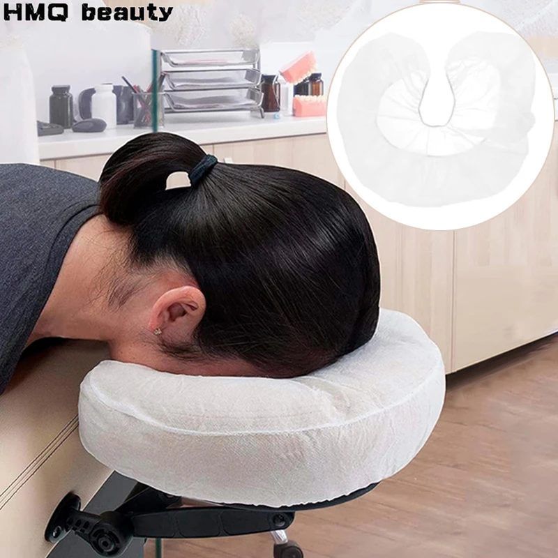 

100/50pcs Headrest Covers Fitted Disposable Massage Face Rest Cradle Covers Non-woven Soft Neck Pillowcase Beauty Salon SPA Tool