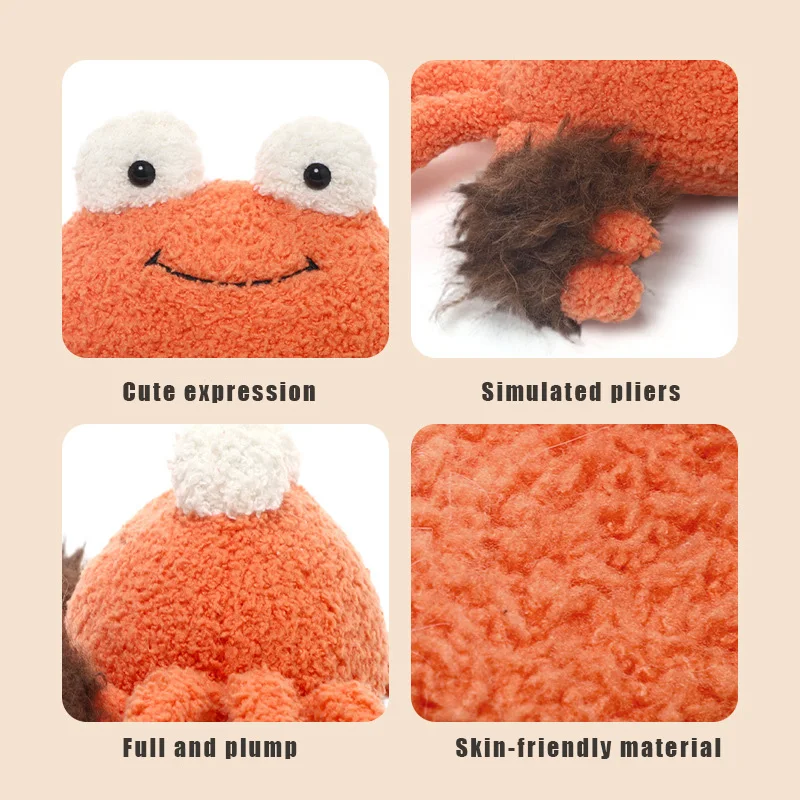 22 cm Nette Haarige Krabbe Plüsch Spielzeug Werfen kissen Simulierte Begleiten Puppe Weiche Haut-freundliche Schlafzimmer Ornamente Geschenke Für kinder