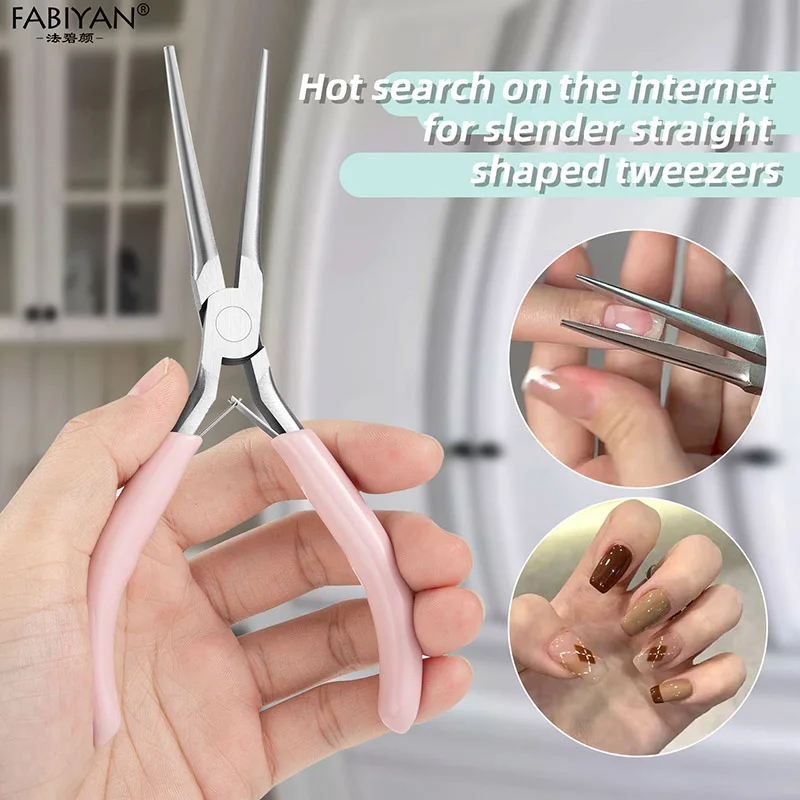 Pink C Curve Nail Extension Shaping Clip Stainless Steel Nails Pincher Quick Building Nail Art Shaping Tweezers Nail Art Tools