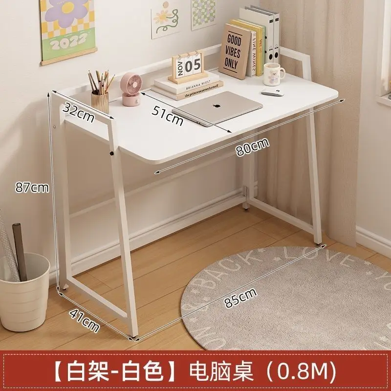 Folding computer desk Standing mobile simple workbench Home writing table Student office gaming