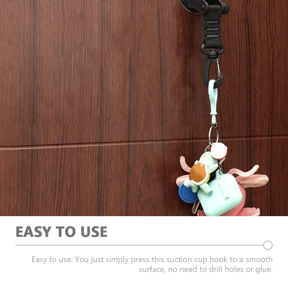 

2 Pcs Suction Cup Hook Car Window Hooks Cups Outdoor Heavy Duty Sucker Nylon Webbing Anchors for Hanging Strong Travel