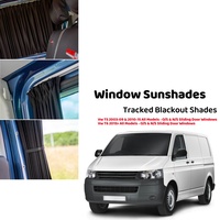 Car Blackout Fabric Sliding Door Window Curtain Aluminum Rail Type Window Sunshades For VW T5 T6 Car Protection Accessories