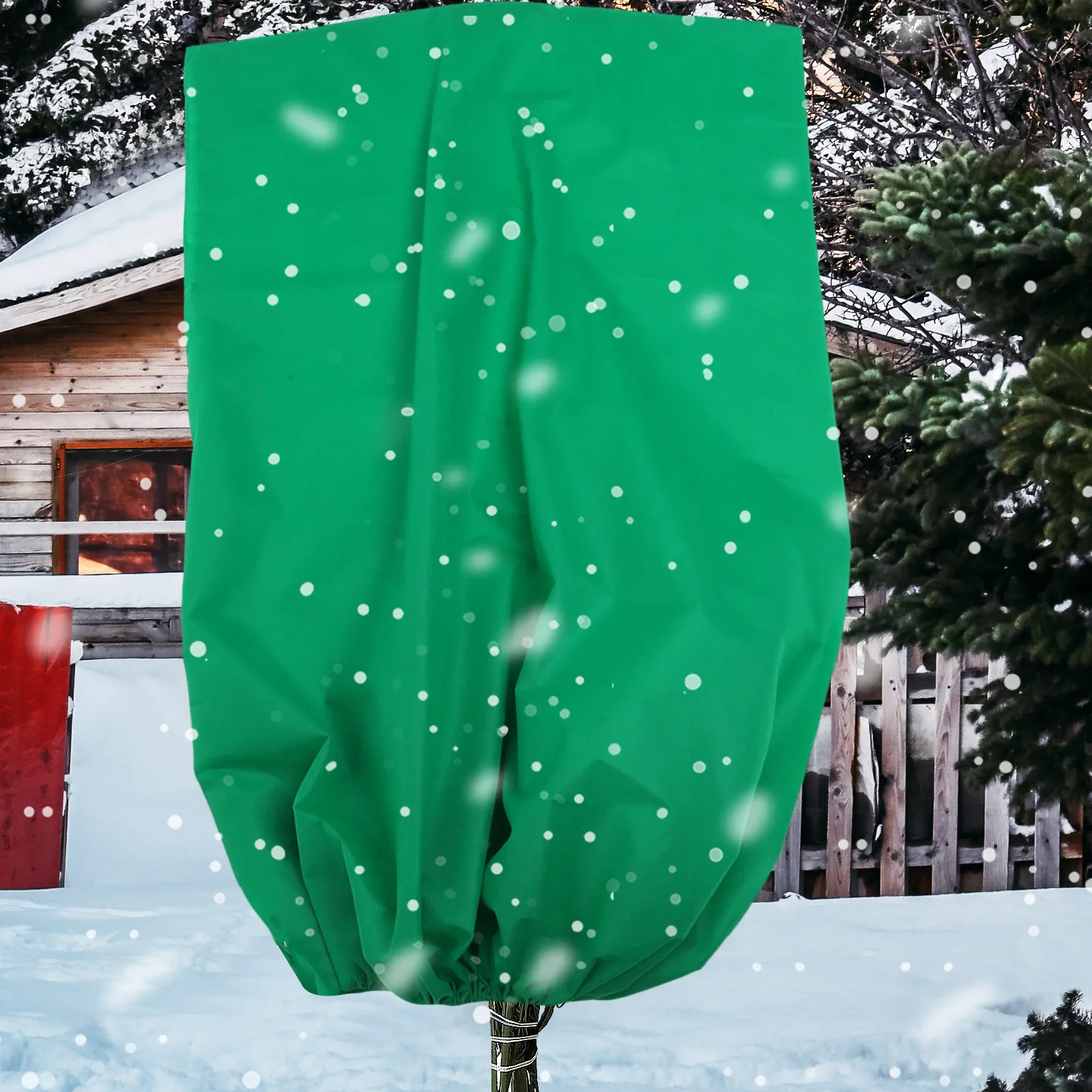 

2 шт. Защитные чехлы для растений от заморозков из нетканого материала на завязках, для защиты растений на улице зимой, для сада и огорода