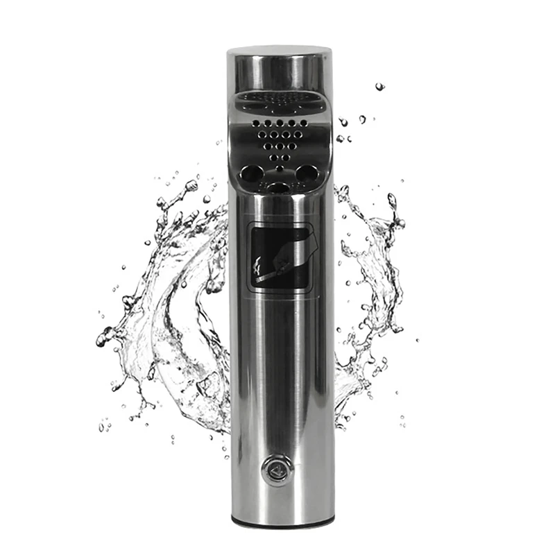Wall-Mounted Ash Column Stainless Steel Ashtray Lockable Cylinder Cigarette Ash Bin for Outdoor Patio Public Cigarette Ash Tray
