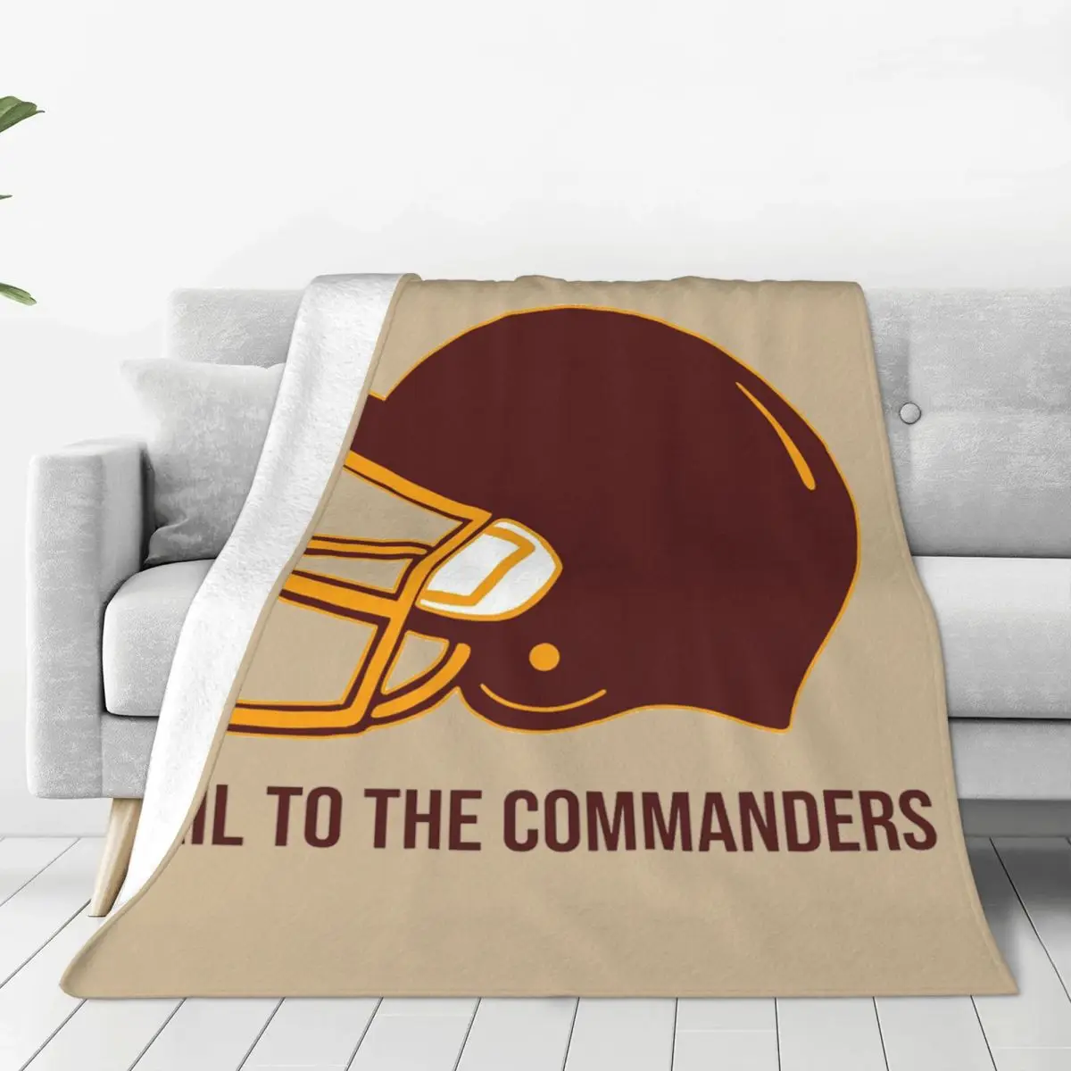 Hail To The Commanders - Washington Commanders Blankets Soft Warm Flannel Throw Blanket Bedding for Bed Travel Home Couch