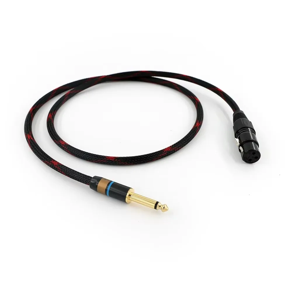 كابل ميكروفون Muttersbach XLR 3 دبوس إلى مقبس 6.5 مللي متر TS سلك مساعد من الرصاص لمكبر الصوت AMP