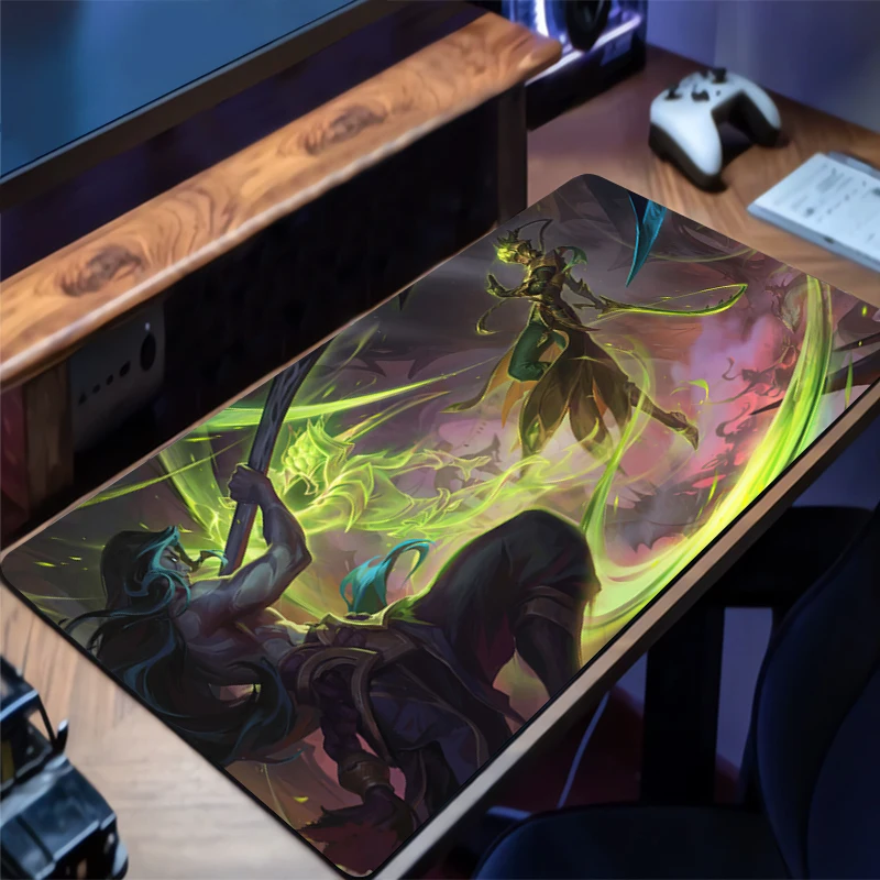 

Mouse Pad Large League of Legends Kayn Computer Office Game Table Mats Rubber Anti-slip Gaming coaster Long Desk Pads Mousepad