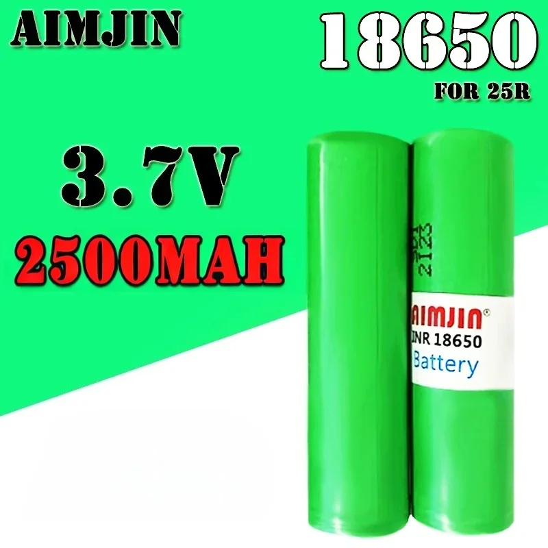 INR18650 battery 25R 20A lithium battery screwdriver flashlight Rechargeable battery 3.6V 2500mAh