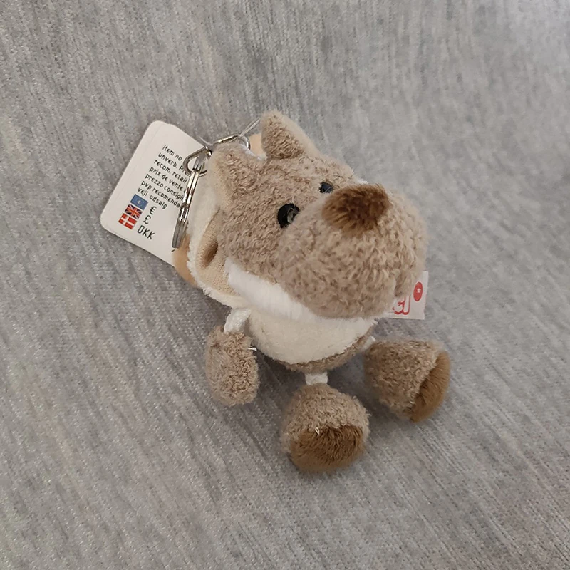 Breloczek pluszowy 10 cm, akcesoria samochodowe, prezent dla kobiet, na imprezę, dla dziewczynek, uroczy puszysty breloczek z futra wilka, pluszowy breloczek zwierzęcy dla kobiet
