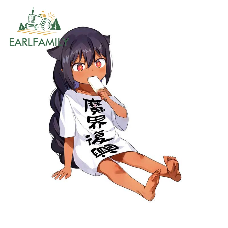 

EARLFAMILY 13cm x 10.1cm for Jahy Cute Loli Car Sticker Creative Graffiti Decal Funny Laptop Refrigerator Car Styling