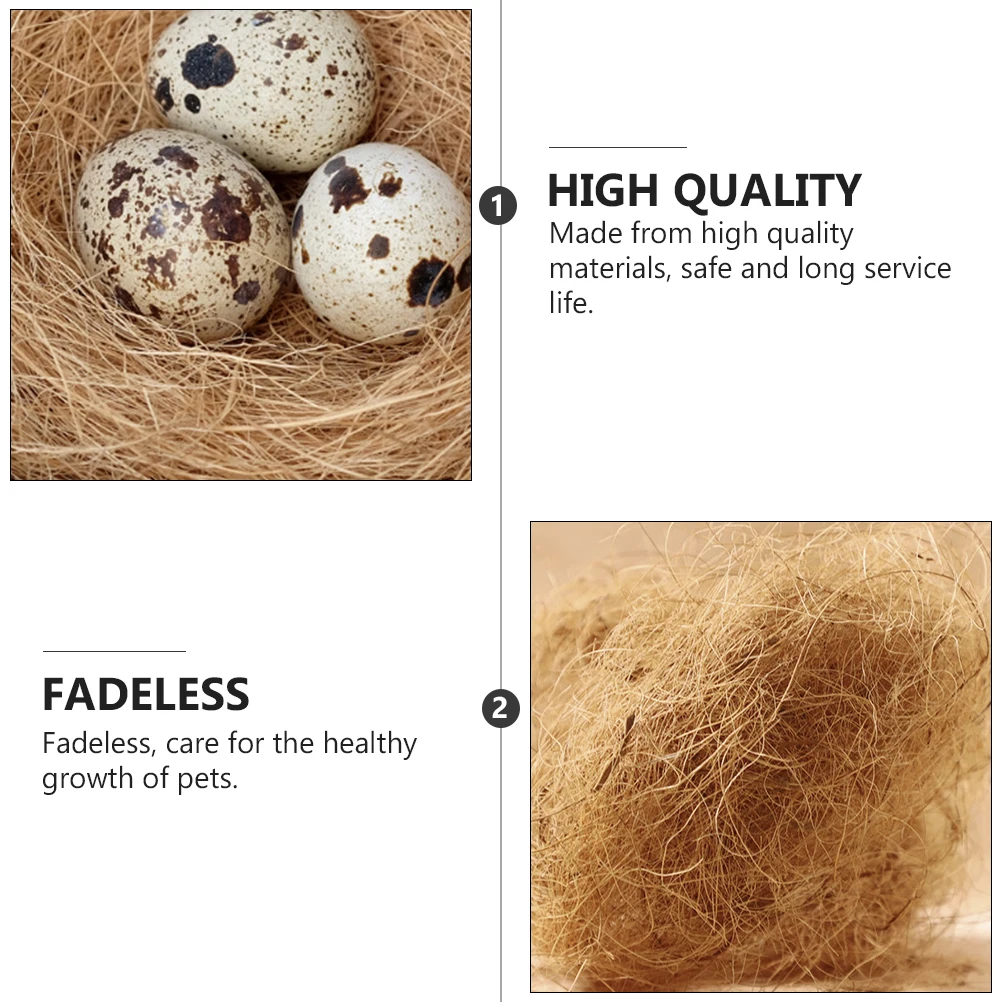 

Coconut Palm Silk Pet Breeding Mat Light Brown Natural Nesting Material Sterilized Long Service Life Birds Nest