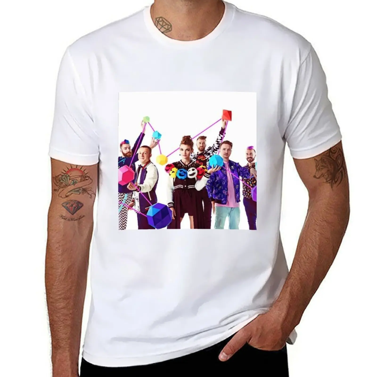

Misterwives colorful band photo T-Shirt man t shirts high quality luxury brand anime t shirts for man T-Shirt