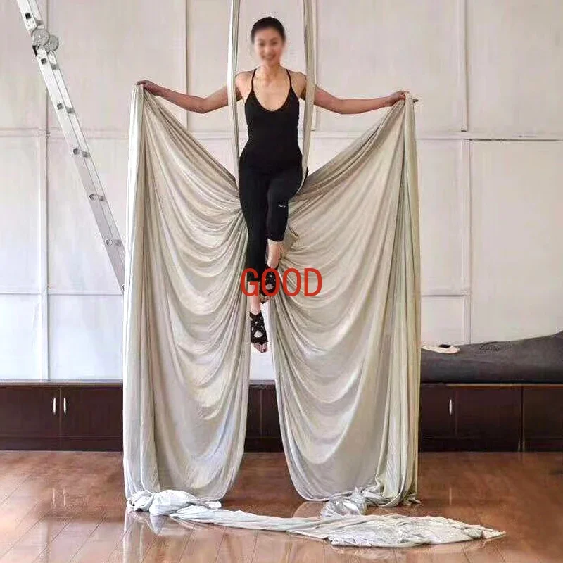 Prior Fitness Deluxe 15Yards/13.7M Aerial Silk Fabric 100% Nylon Low Stretch Aerial Silks High Strength Acrobatic Flying Silk