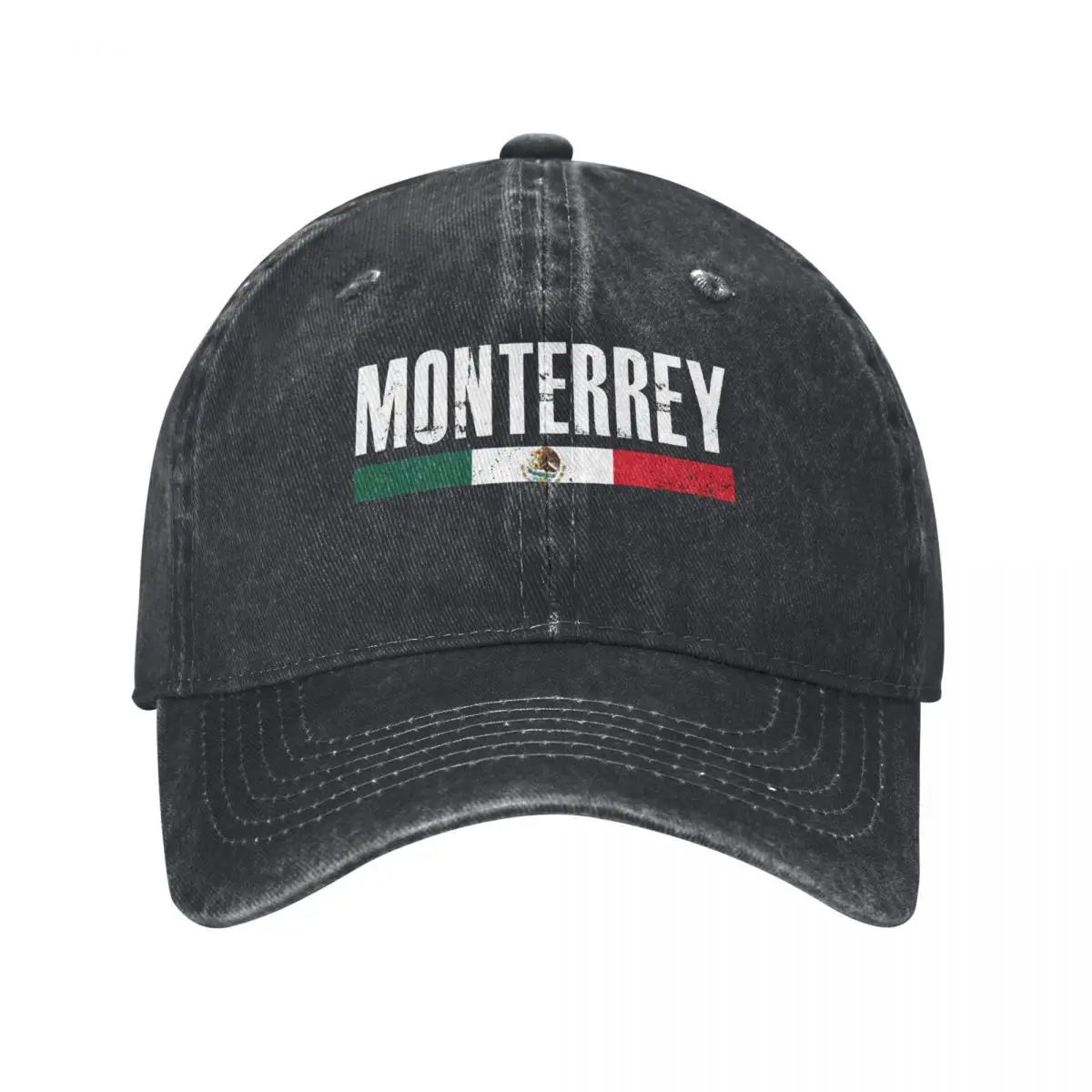 Monterrey Nuevo Leon Mexico Denim Baseball Cap Mexican Flag Women Men Hip Hop Hats Summer Casual Outdoor Sports Baseball Caps