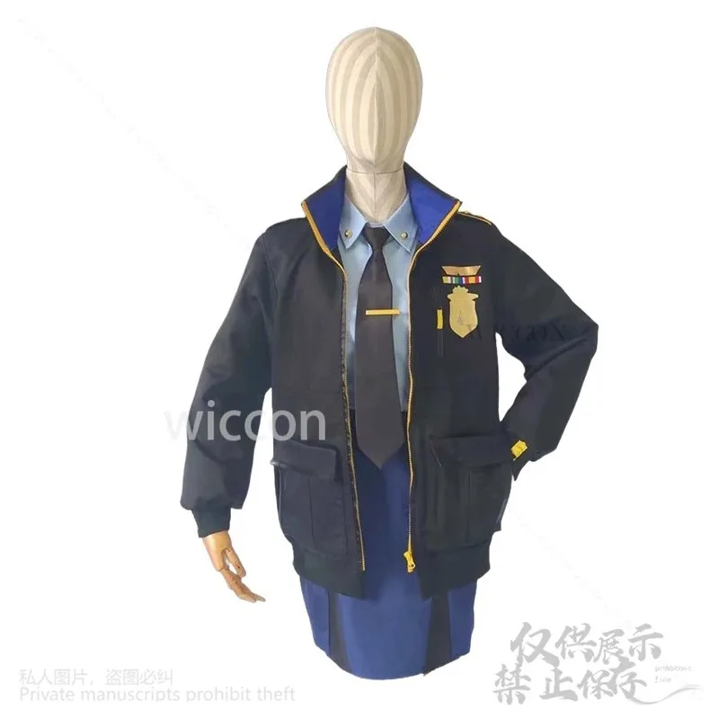 

косплей @ Kanna Comic Con Game Blue Archive Comic Costume Сексуальное платье Черное желтое пальто с галстуком Комплект париков Пушистые уши Хэллоуин Cos Cu