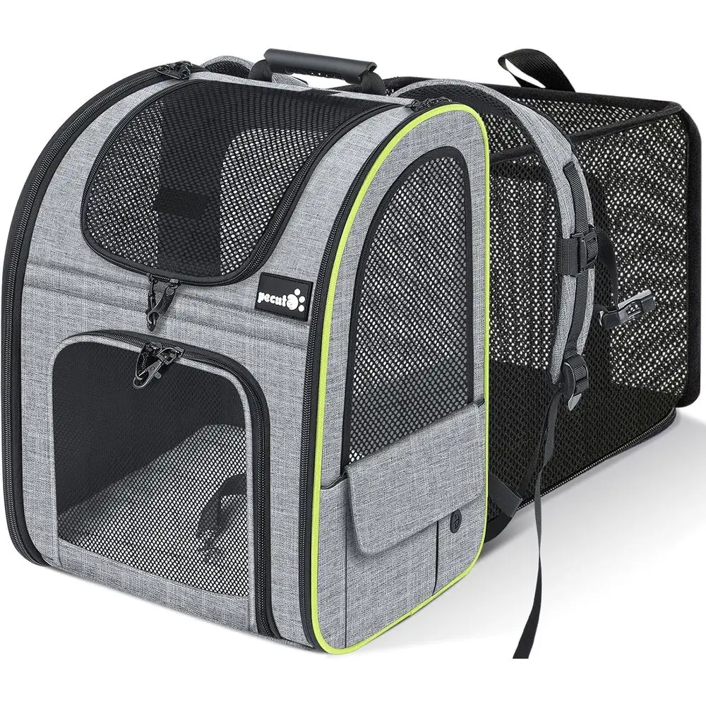 

Expandable Cat Backpack with Breathable Mesh for Small Pets Up to 17 Lbs