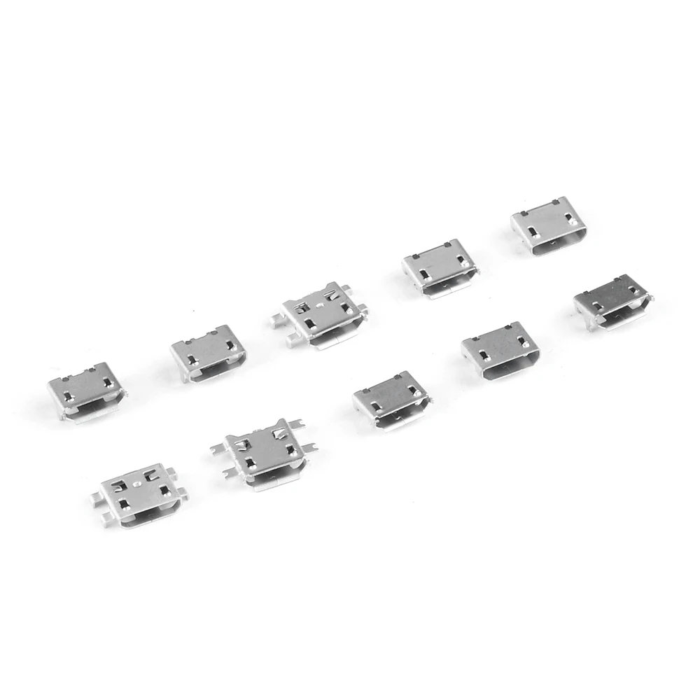 50pcs/lot 5Pin Micro-B SMD Micro USB Connector 10 style mix Female Port Jack Tail Sockect Plug For phone data connector