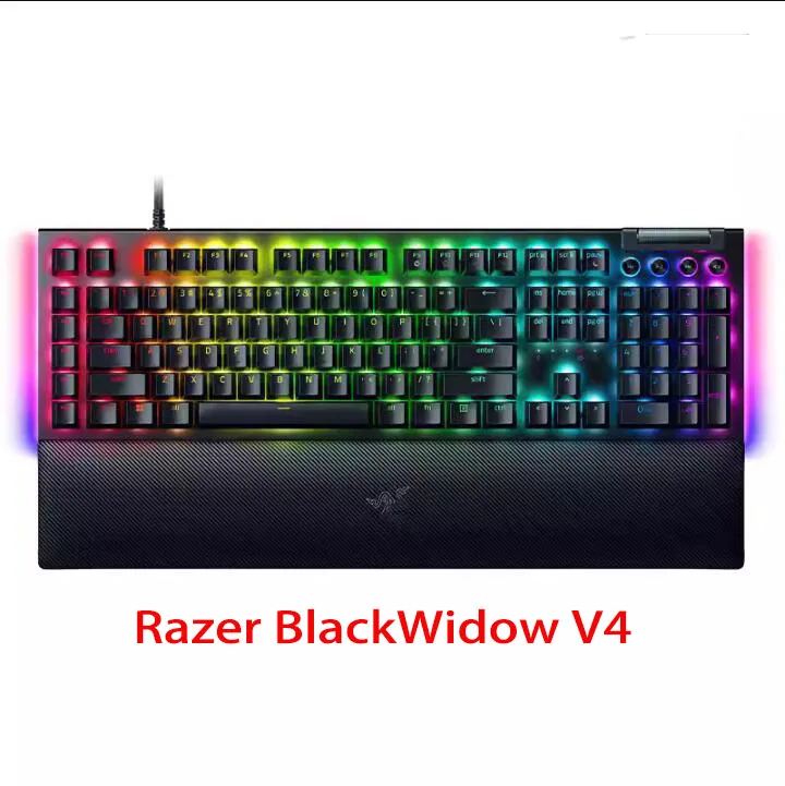 Razer BlackWidow V4 wired Mechanical Gaming Keyboard With Chroma RGB 2-Side Underglow Per-Key Lighting 6 Dedicated Macro Keys