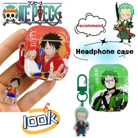 new Monkey· D·Luffy Roronoa Zoro Cute and Cool Personality High Value Peripheral Bluetooth Headphone Case for AirPods 1/2/3/4