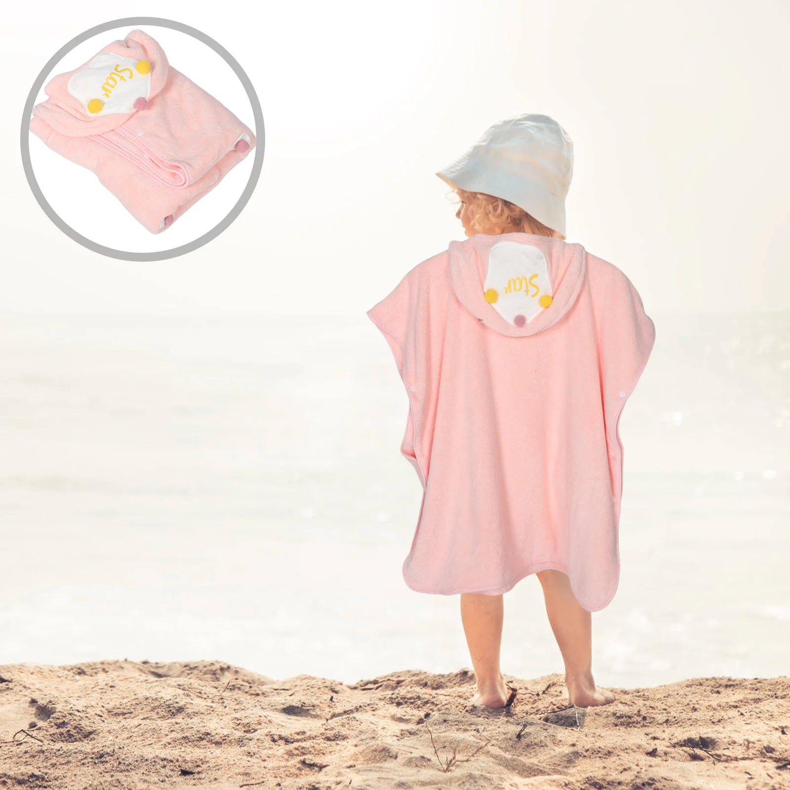 

Children's Bathrobe Baby Robes Girl Comfort Towel Towels Toddler Scrubber Hooded