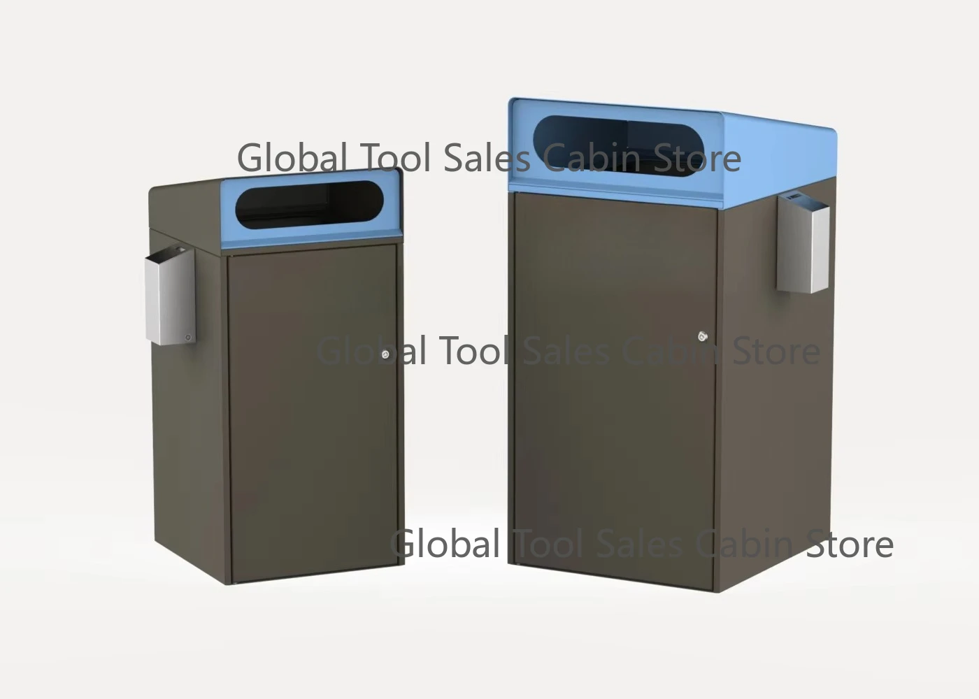 Modern Customized Standing Galvanized Steel Storage Bucket Trash Cans Eco-Friendly Design Big Size Modern Style Outdoor