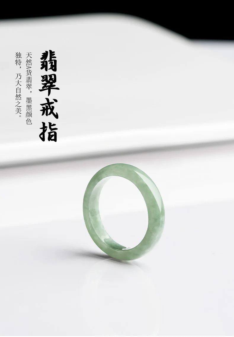 Inner Diameter 14mm-22mm Natural Emerald A-goods Ring For Men Women Couple Pair Circle Jade Hand Jewelry Wholesale Drop Shipping
