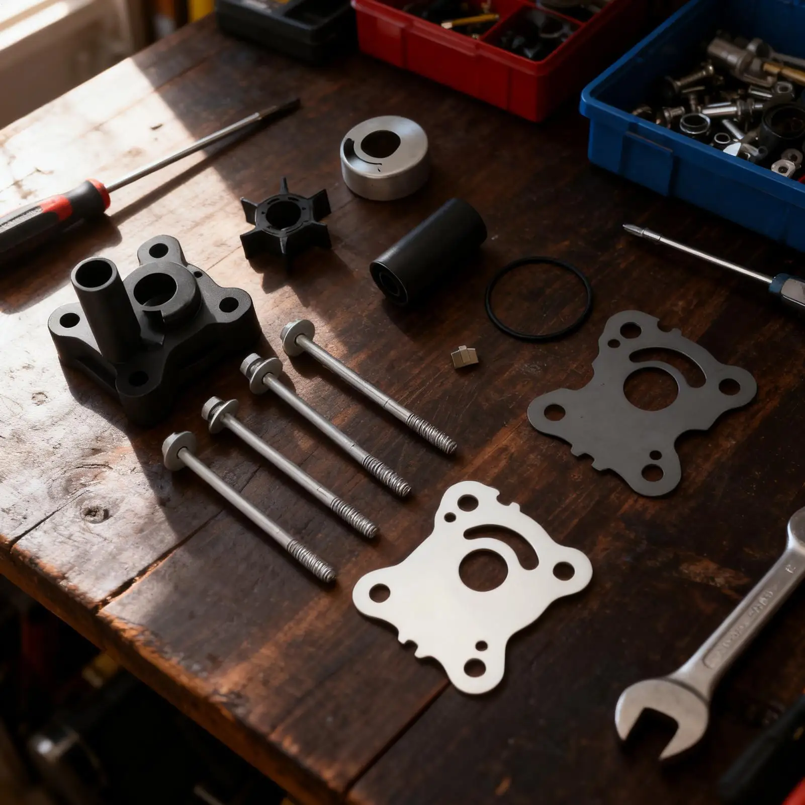 Marine Water Pump Repair Kit Boat Water Pump Repair Precision Sturdy Set Boat Engine Parts For Workshop Crafting Maintenance