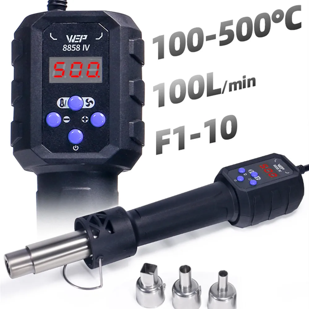 

WEP 750W Hot Air Gun Portable Digital Adjustable Temperature Heat Desoldering Gun For Phone Repair