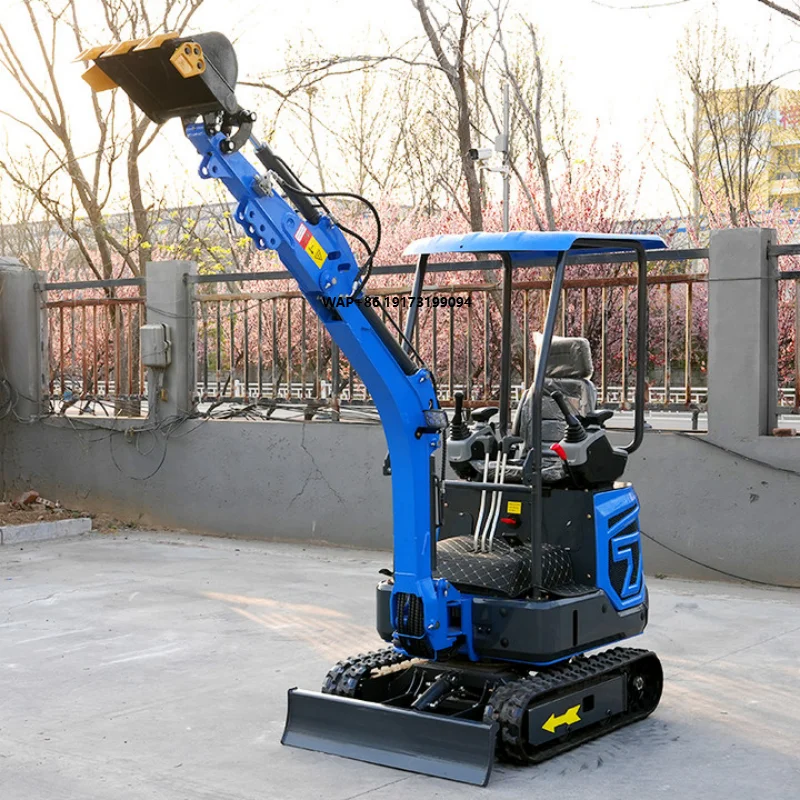 Multi-functional 1.2 Ton Mini Excavator Garden Crawler Type Micro Excavator All Terrain Farm Crawler Mini Bagger