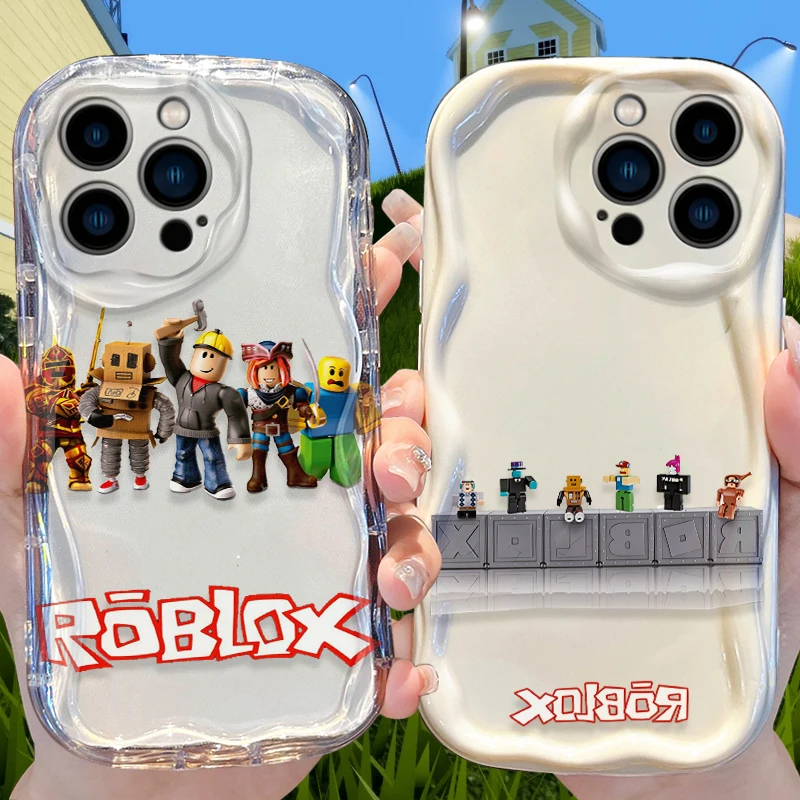 R-Robloxes Cartoon Character Figures Wave Case for iPhone 17