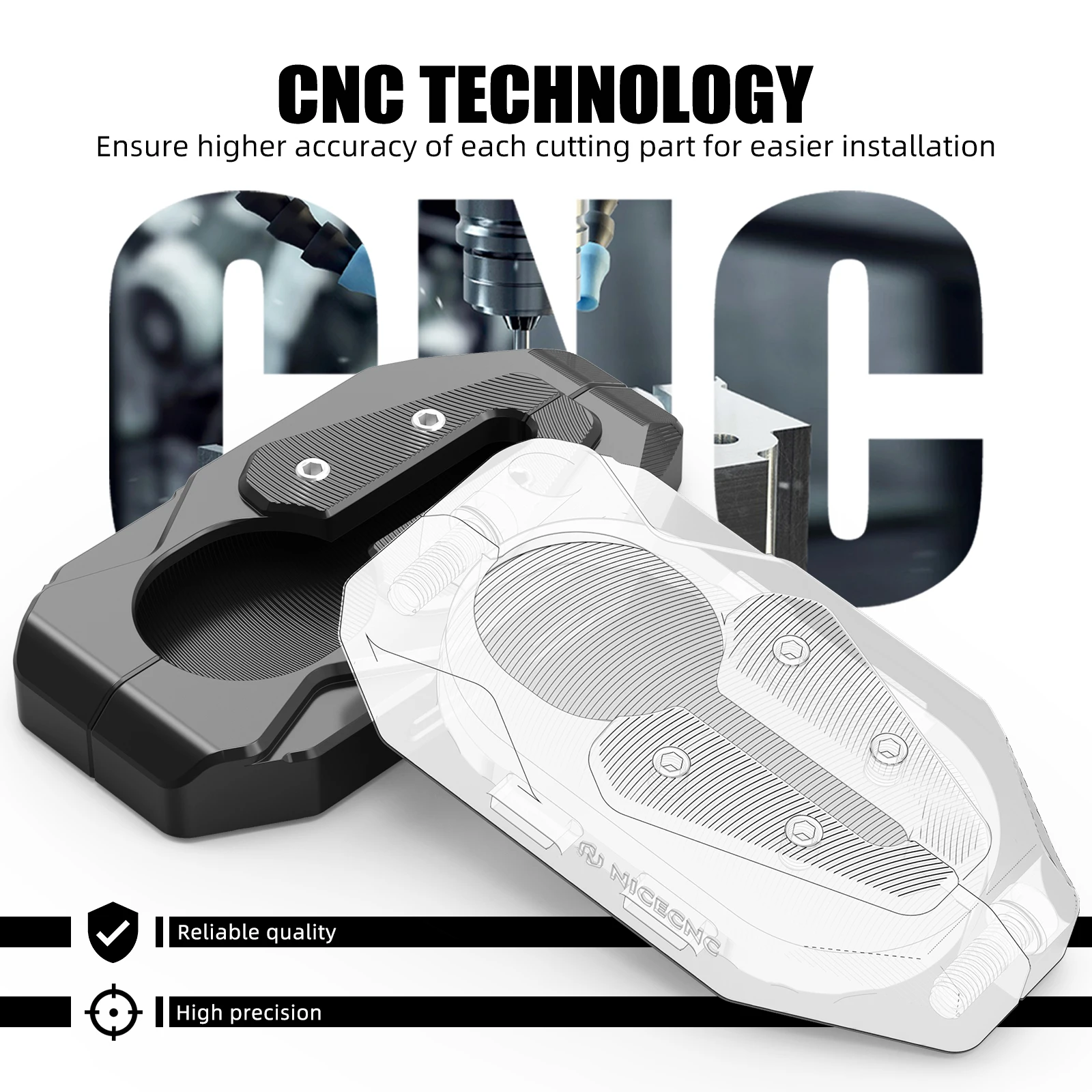 NICECNC Seitenständer-Verlängerungsbremse, Pedalverlängerung für BMW R1250GS R 1250GS R 1250 GS 2019-2023 R1200GS 2016-2018 – Detail 4